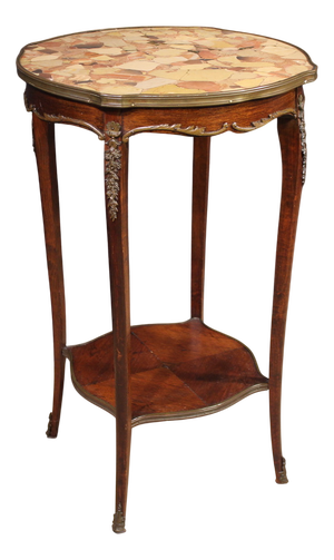 Napoleon III French Side Table with Marble Top, 1950s
