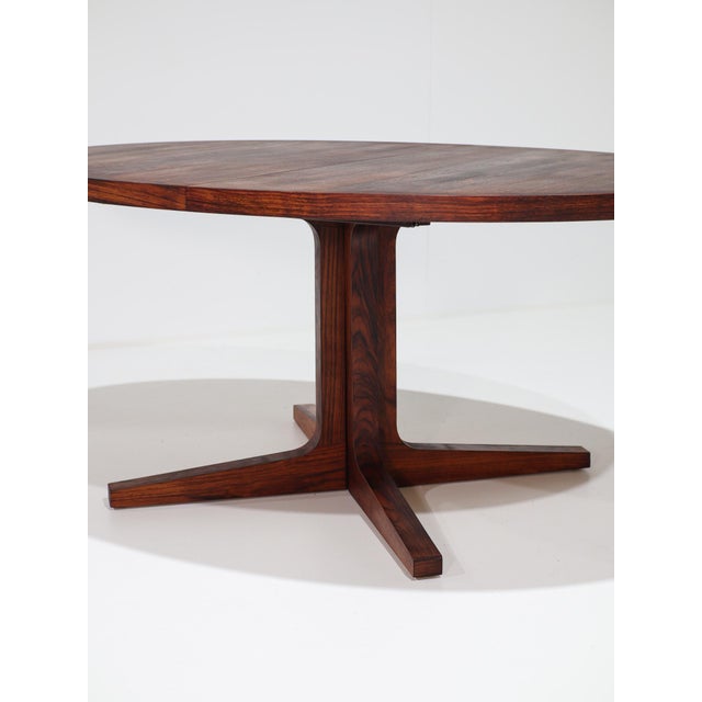 Oval Extendable Dining Table in Kingwood from Dyrlund, Denmark, 1960s For Sale - Image 10 of 17