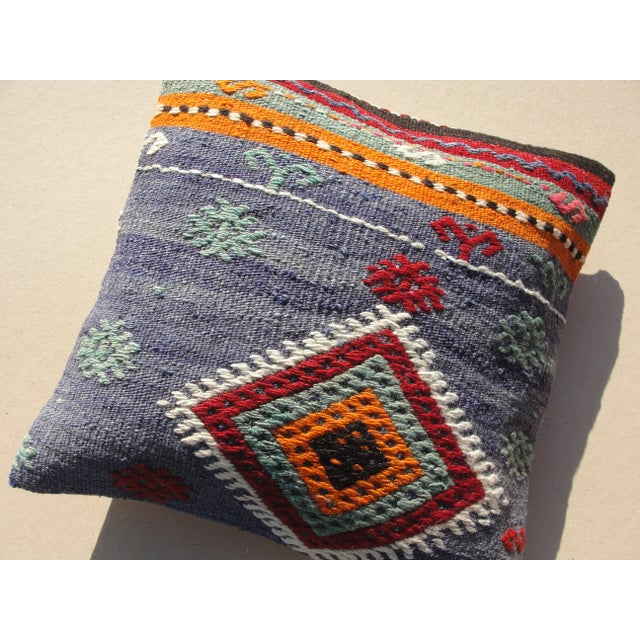 Kilim Rug Pillow Cover Made from old turkish kilims Back side cotton and has closed with a solid hidden zipper size:16" x...