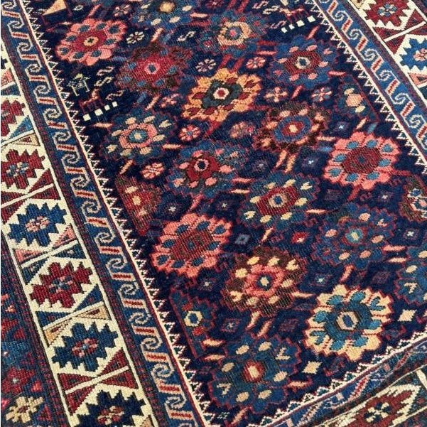 Tribal Exceptional Antique Kazak Rug | Bold Geometric Design | 2'8" X 3'8" For Sale - Image 3 of 5