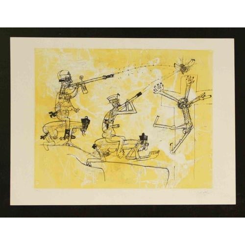 Sebastian Matta, Figurative Composition, 1980, Etching For Sale - Image 3 of 3