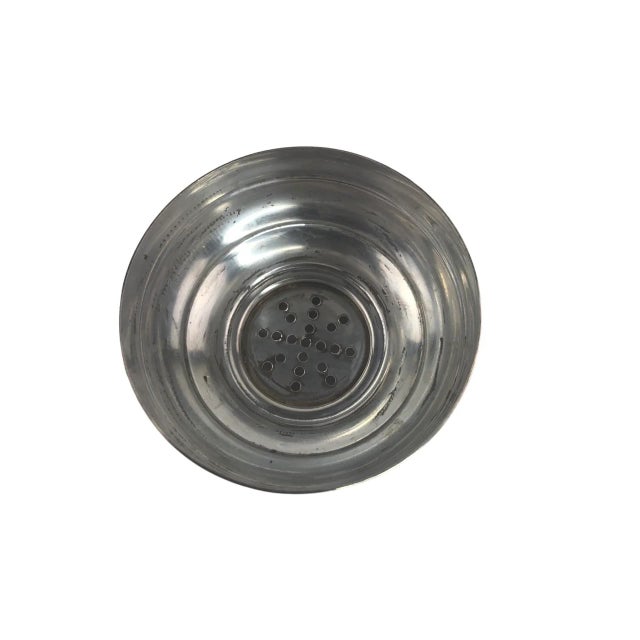 Vintage French St. Louis Crystal and Silver Plate Cocktail Shaker For Sale In Raleigh - Image 6 of 8