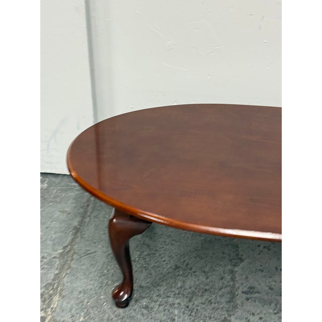 The Bombay Company Oval Queen Anne Style Coffee Table For Sale - Image 11 of 12