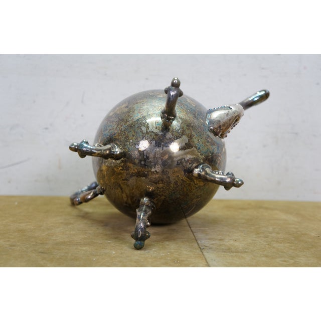 Vintage Birmingham Silver Co Plated Tea Set Tilting Kettle Sugar Creamer - 5 Pieces For Sale - Image 12 of 18