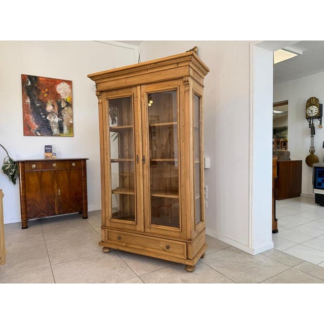 Rustic Farmhouse Display Cabinet For Sale - Image 11 of 18