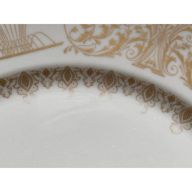 Vintage Syracuse China Gold Filigree Charger Plates - Set of 2 For Sale - Image 10 of 12