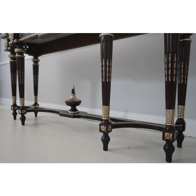 Stone French Louis XVI Style Marble Top Console Table For Sale - Image 7 of 16