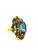 Bochic “Capri” Vintage Multi Sapphire, Amethyst & Diamond Ring Set In 18K Gold & Silver Natural Amethyst 7.00 carats...