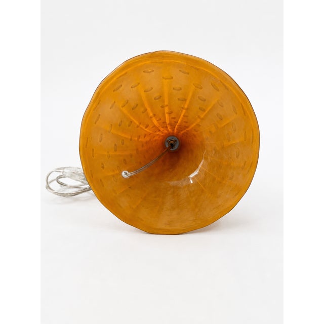 Mid-Century Modern Amber Murano Glass Table Lamp Base from Murano Glass Sommerso, 1970s For Sale - Image 6 of 9