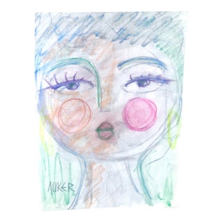 Contemporary Figurative Painting on Paper by CL Auker For Sale