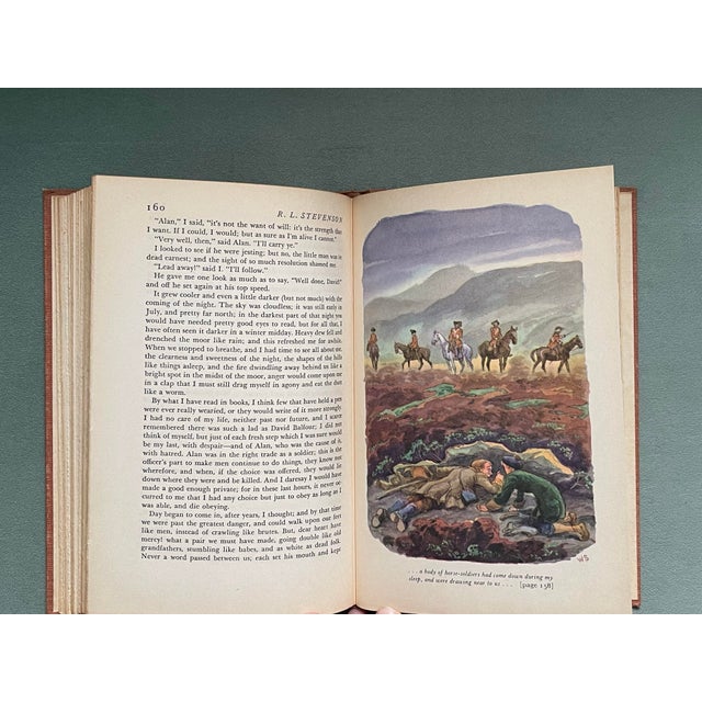 Persimmon “Kidnapped” by Robert Louis Stevenson Cloth Cover Book For Sale - Image 8 of 12