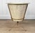 Mid-Century Atomic Cream & Gold Fiberglass Planter W/ Tripod Stand For Sale - Image 4 of 9