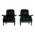 Wood Sanluca Lounge Chairs in Blue Velvet by Achille & Pier Giacomo Castiglioni for Gavina, 1960, Set of 2 For Sale - Image 7 of 18