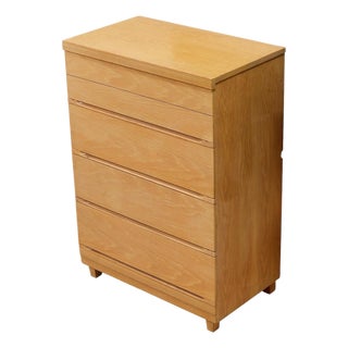 Mid 20th Century Blonde Highboy Dresser For Sale