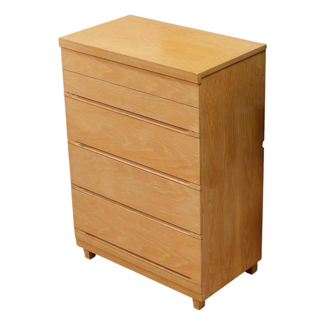 Mid 20th Century Blonde Highboy Dresser For Sale