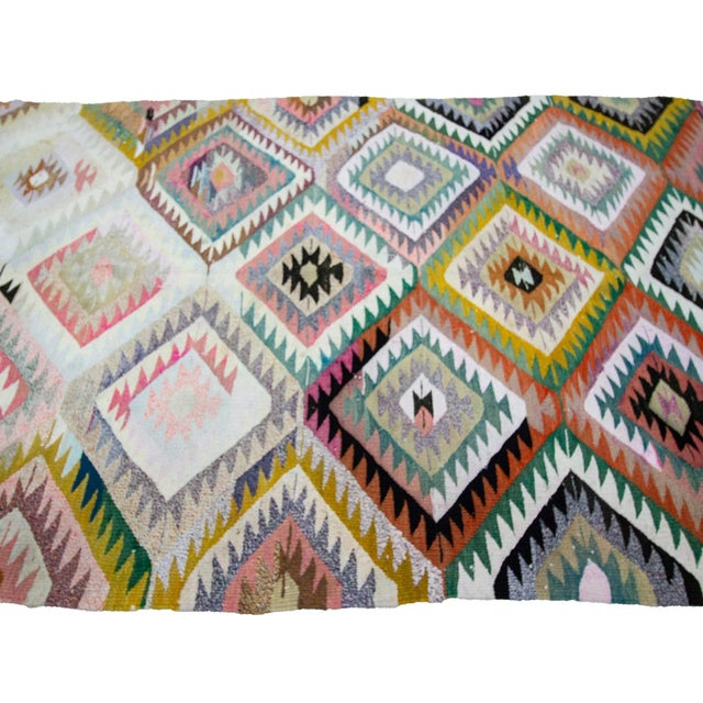 Boho Chic 1960s Vintage Handwoven Kilim Rug- 5′11″ × 9′2″ For Sale - Image 3 of 7