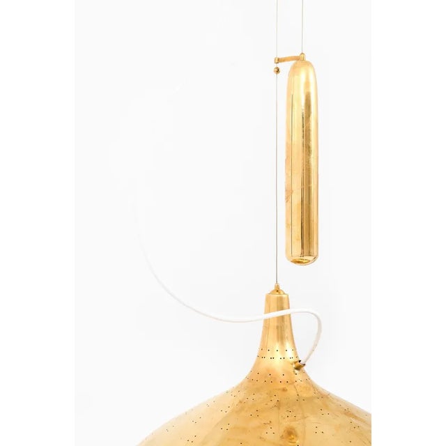 Ceiling lamp in brass and glass by paavo tynell, 1950's additional information: material: brass and glass style: mid...