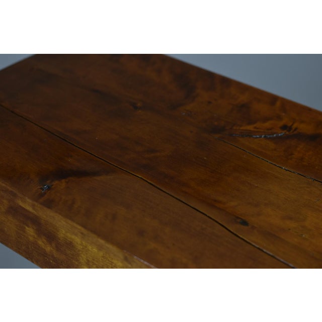 Wood Walnut Side Table with Drawer For Sale - Image 7 of 18