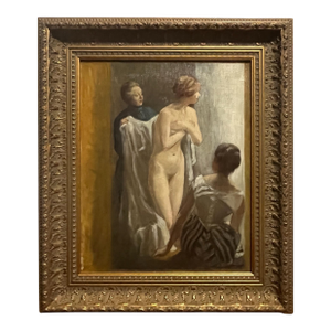 Nineteenth Century French Nude Study, Oil on Canvas