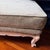 French Provincial Late 20th Century Large Louis XV Style French Provincial Carved Ottoman, Cream Painted Cabriole Frame, Neutral Woven Basketweave Upholstery For Sale - Image 3 of 13