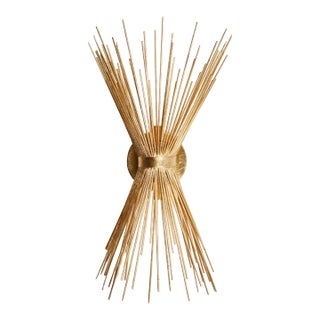 Matthew Izzo Home - Cornell Gold Leaf Starburst Wall Sconce For Sale