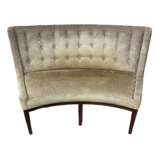 Michael Weiss for Vanguard Furniture Curved Tufted Sofa For Sale