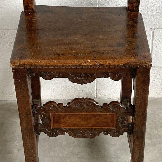 Renaissance Chair in Carved Walnut For Sale - Image 11 of 15