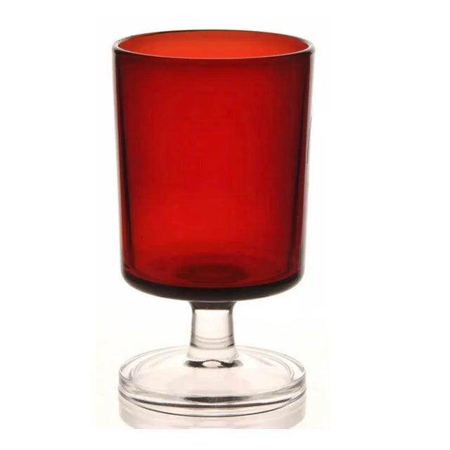 Modern Art Deco Cristal d'Arques Ruby Red Wine Glasses - Set of 6 For Sale - Image 3 of 8