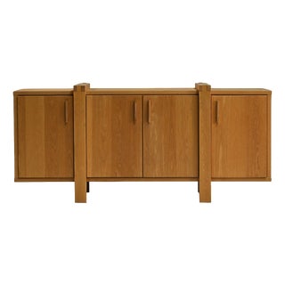 Brustalist Oak Sideboard, Belgium, 1990s For Sale
