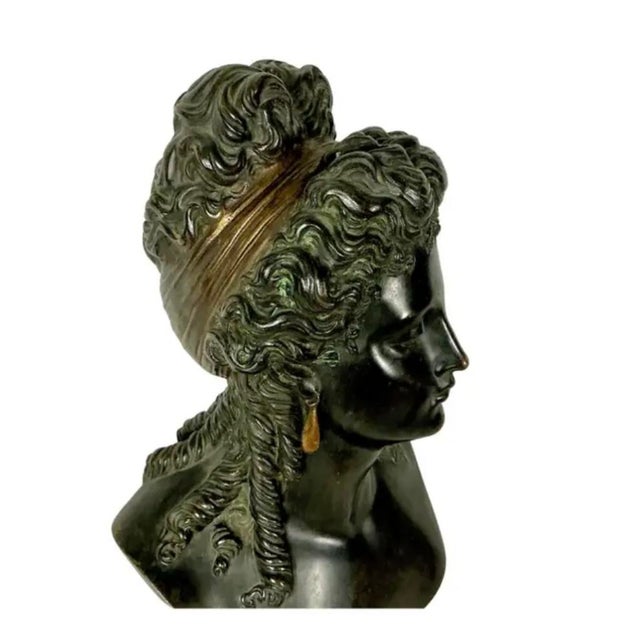 Bronze Bust of a Classical Female Figure For Sale In Tampa - Image 6 of 8