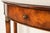 Wood Maitland Smith Style French Empire Burl Wood and Gold Gilt Demilune Console Table For Sale - Image 7 of 15