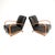 Jindrich Halabala Vintage French Art Deco Leather Armchairs by Jindrich Halabala, 1930, Set of 2 For Sale - Image 4 of 13