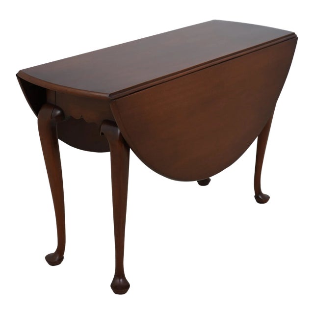 Biggs Queen Anne Solid Mahogany Dropleaf Table For Sale