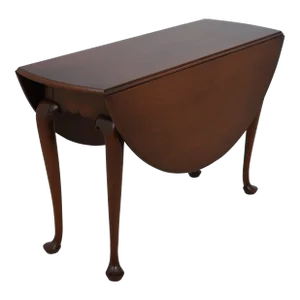 Biggs Queen Anne Solid Mahogany Dropleaf Table