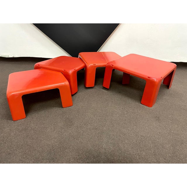 Mario Bellini Quattro Gatti Modular Coffee Tables by Mario Bellini for C&B Italia, 1960s, Set of 4 For Sale - Image 4 of 9