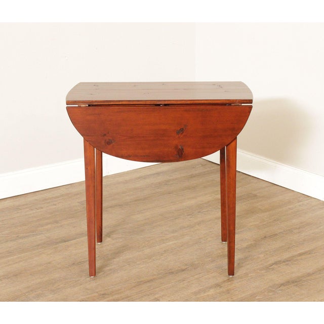 Stephen Von Hohen Custom Crafted Pine Drop Leaf Side Table For Sale - Image 9 of 12
