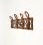 Wood Mid-Century Italian Rattan and Bamboo Wall Coat Rack Stand, 1960s For Sale - Image 7 of 10