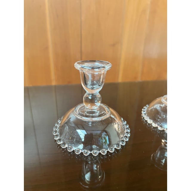 Late 20th Century Vintage Imperial Candlewick Candle Holder Set For Sale - Image 5 of 6