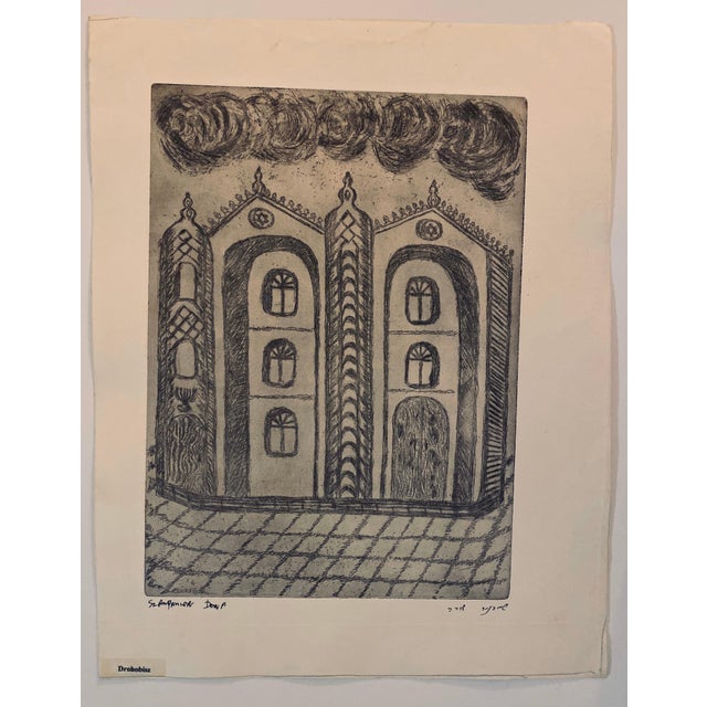 Dora Szampanier, Etching of destroyed synagogue - Drohobisz, Ukraine For Sale In Miami - Image 6 of 6