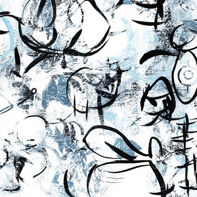 Contemporary Belonging No.23 - Vertical Textured Abstract Painting on Canvas, Black and White Contemporary Wall Art For Sale - Image 3 of 4