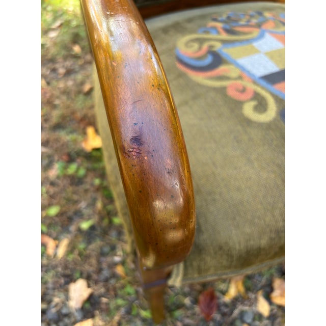 French Empire Style Armchairs With Heraldic Crests, a Pair For Sale - Image 16 of 17