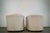 Linen 1970’s Postmodern Swivel Lounge Chairs - A Pair For Sale - Image 8 of 12