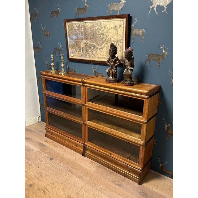 Brown Bookcase from Globe Wernicke, 1890s, Set of 6 For Sale - Image 8 of 9
