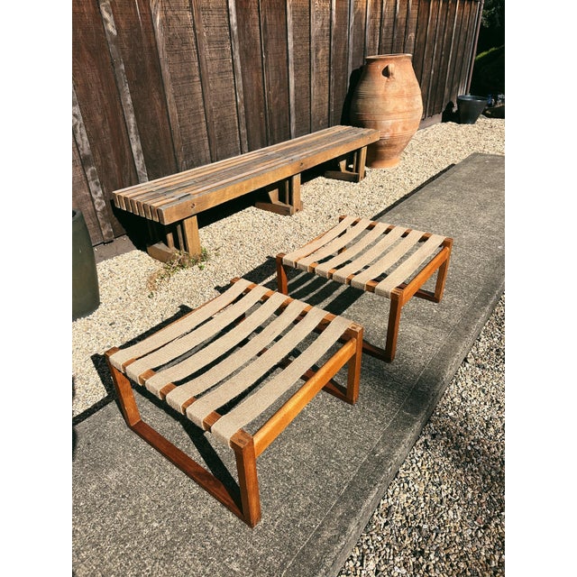 Model 246 Ottomans in Oak + Teak Attributed to Børge Mogensen for Fredericia, 1957 / Set of 2 For Sale - Image 9 of 12