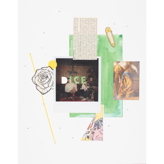 Dice/Ice, 2020 Original Collage by Emily Hoerdemann For Sale