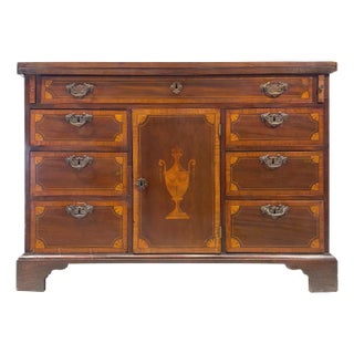 A Georgian Mahogany Bachelors Chest With Satinwood Inlay, English, Ca. 1830 For Sale