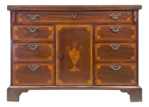A Georgian Mahogany Bachelors Chest With Satinwood Inlay, English, Ca. 1830