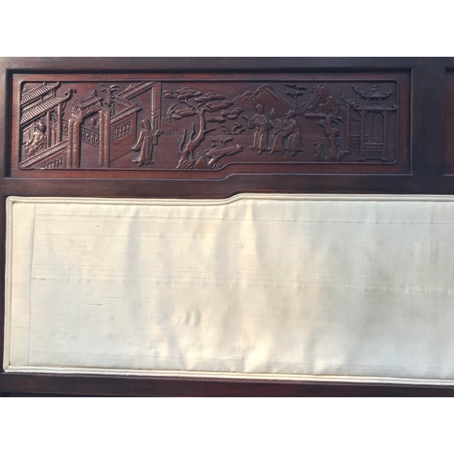 Antique Carved Asian Twin Headboard Chairish