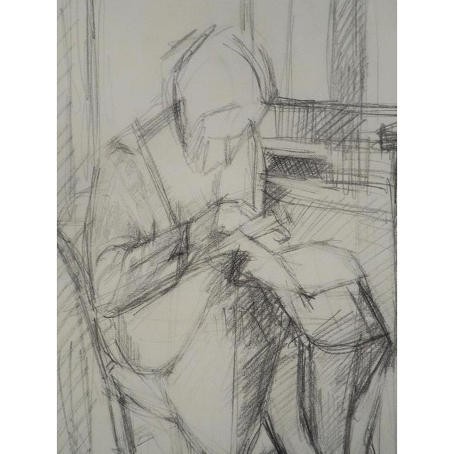 Alberto GIACOMETTI (1901-1966) (after) Woman by the window Lithograph after a drawing by the artist On thick paper 48 x 32...