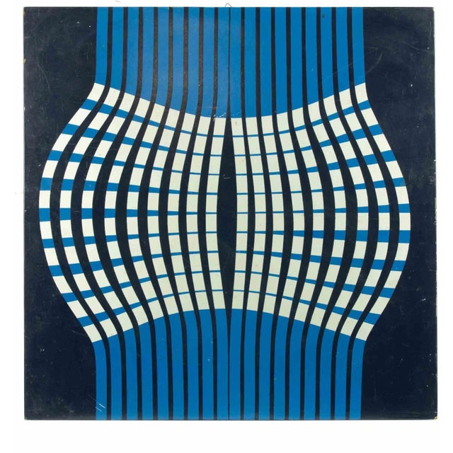 Aldo Moriconi, Geometric Composition, Enamel on Wood, 1967 For Sale - Image 4 of 4